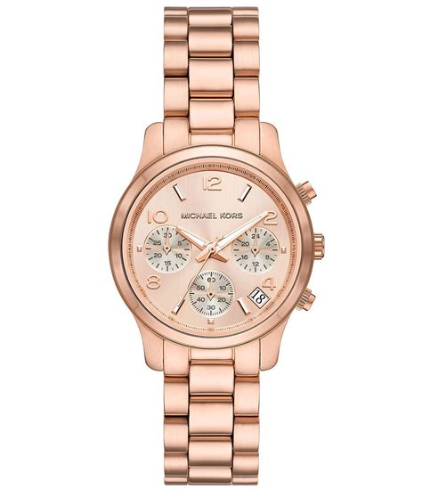 michael kors gold runway chronograph watch